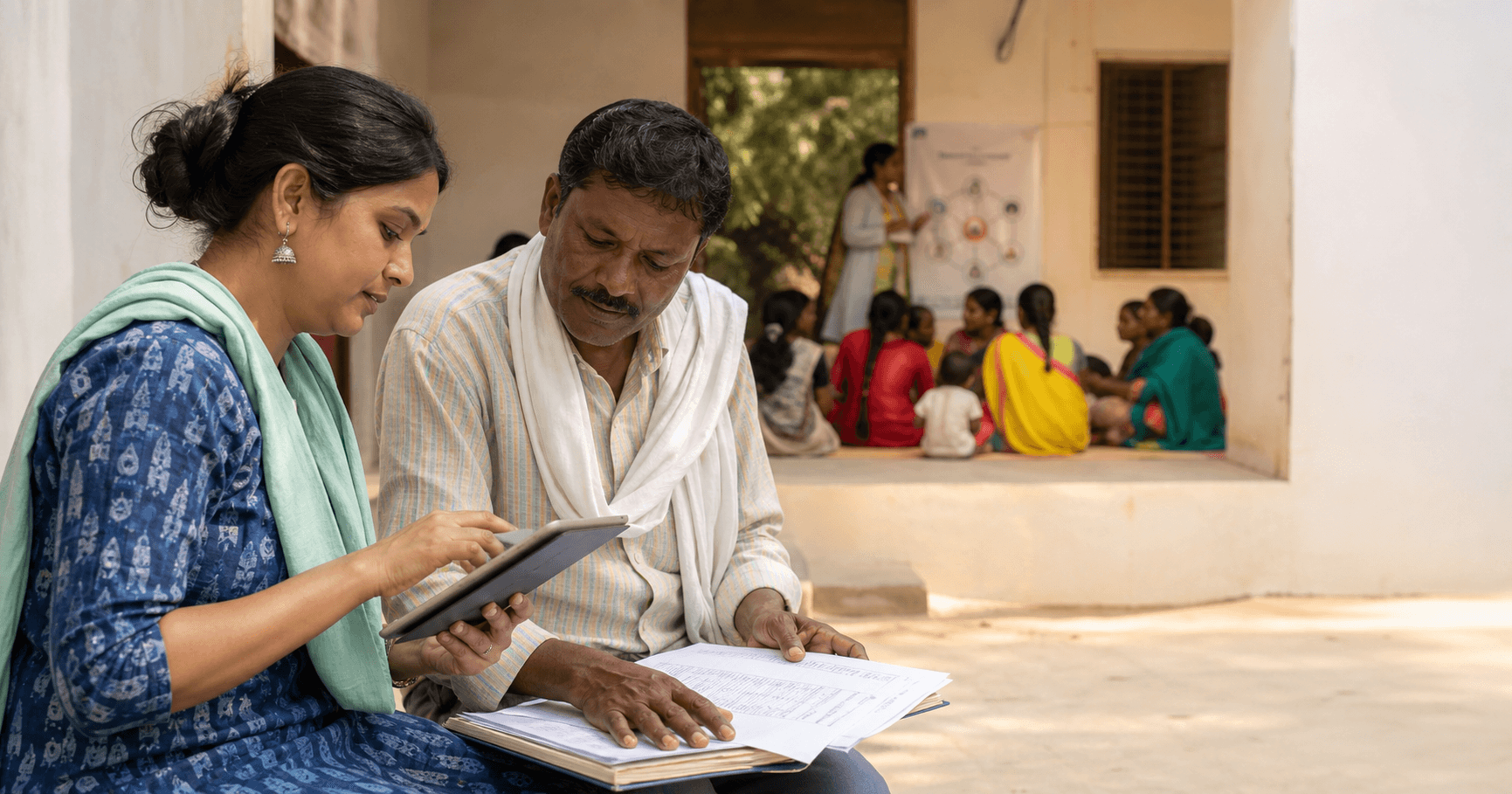 NGO programme partners recording evidence for a DONOR3 impact report